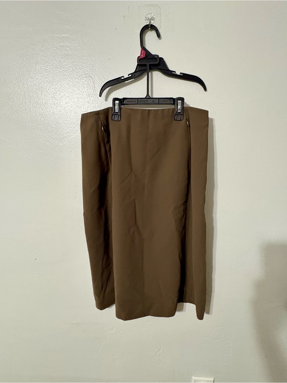 Harve Benard Olive Brown Midi Pencil Skirt